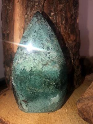 Green Moss agate flame