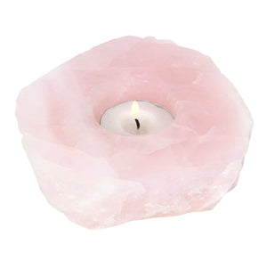 Rose Quartz candle holder