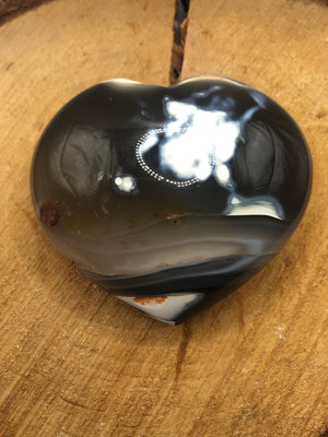 Orca agate heart