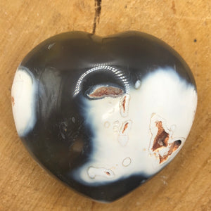 Orca agate heart