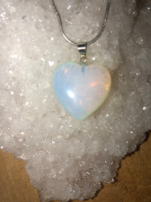 Opalite heart necklace