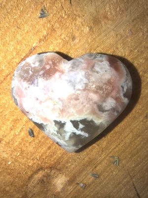 Flower Agate heart