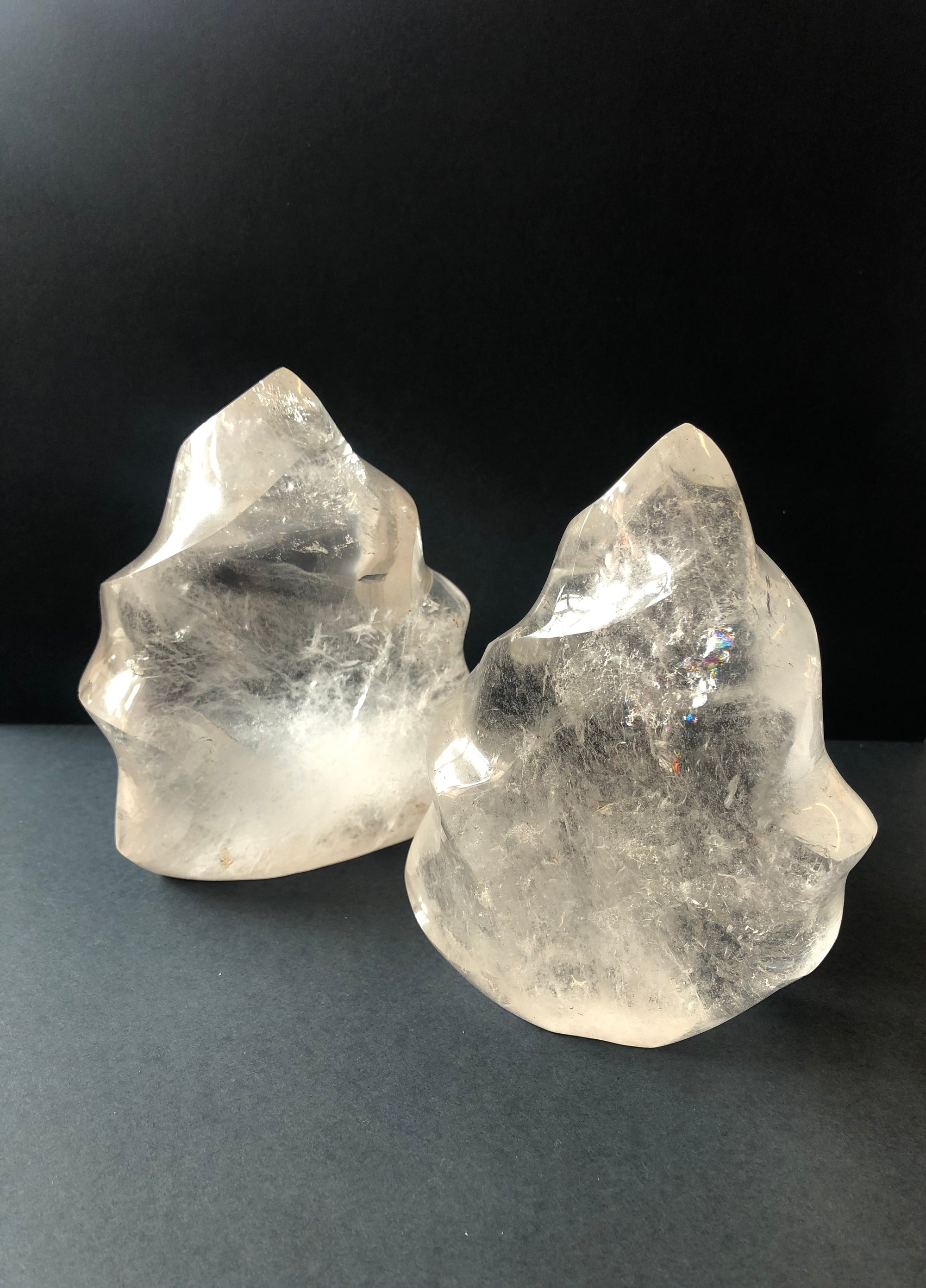 Clear Quartz Flames