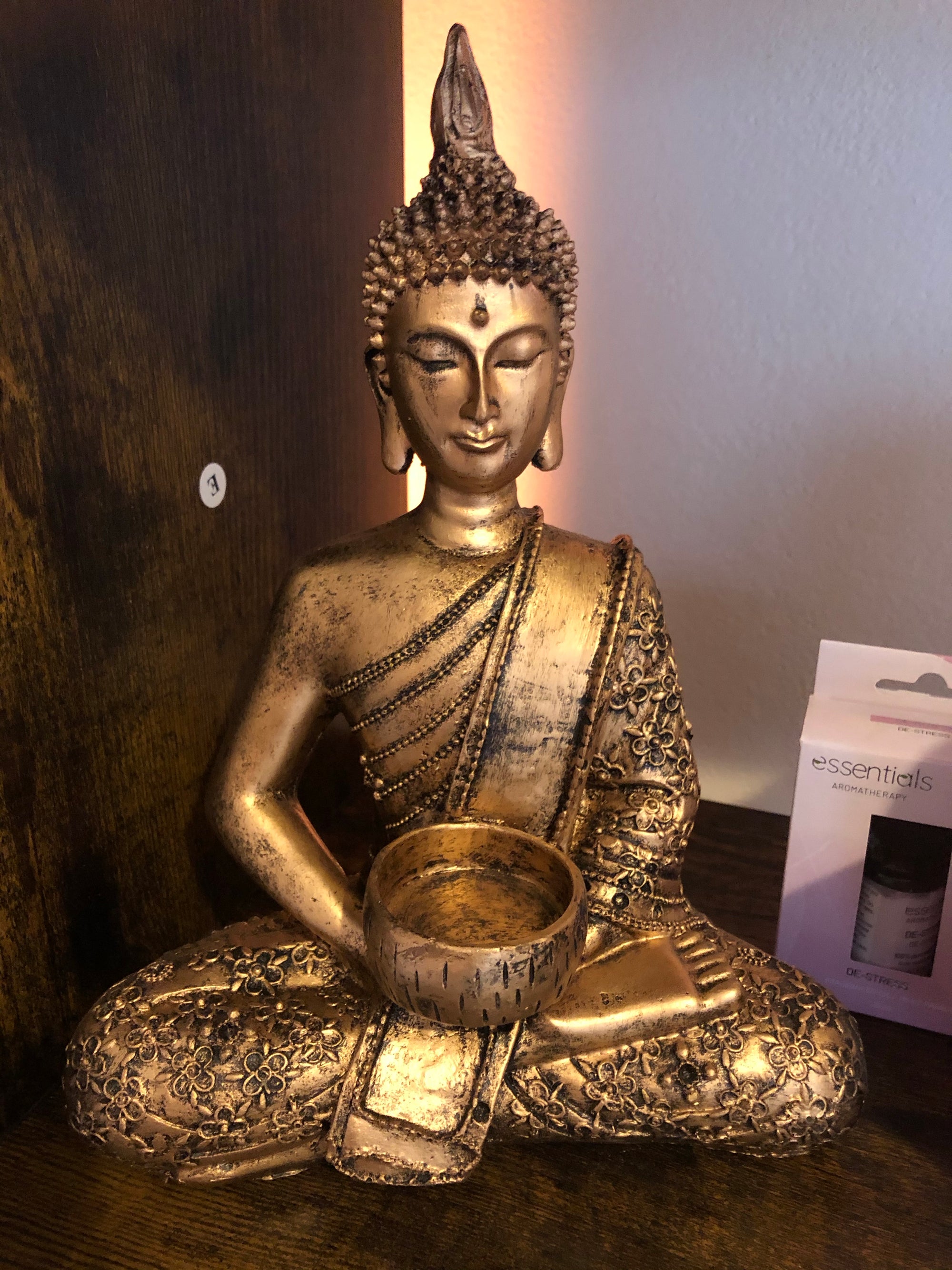 Golden Buddha Tealight Holder