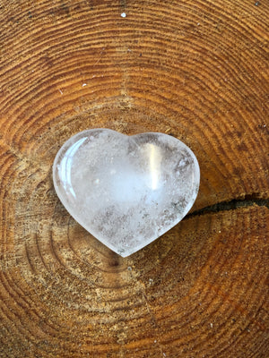 Clear Quartz Hearts