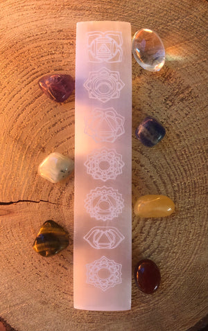 Large Selenite Chakra Plate