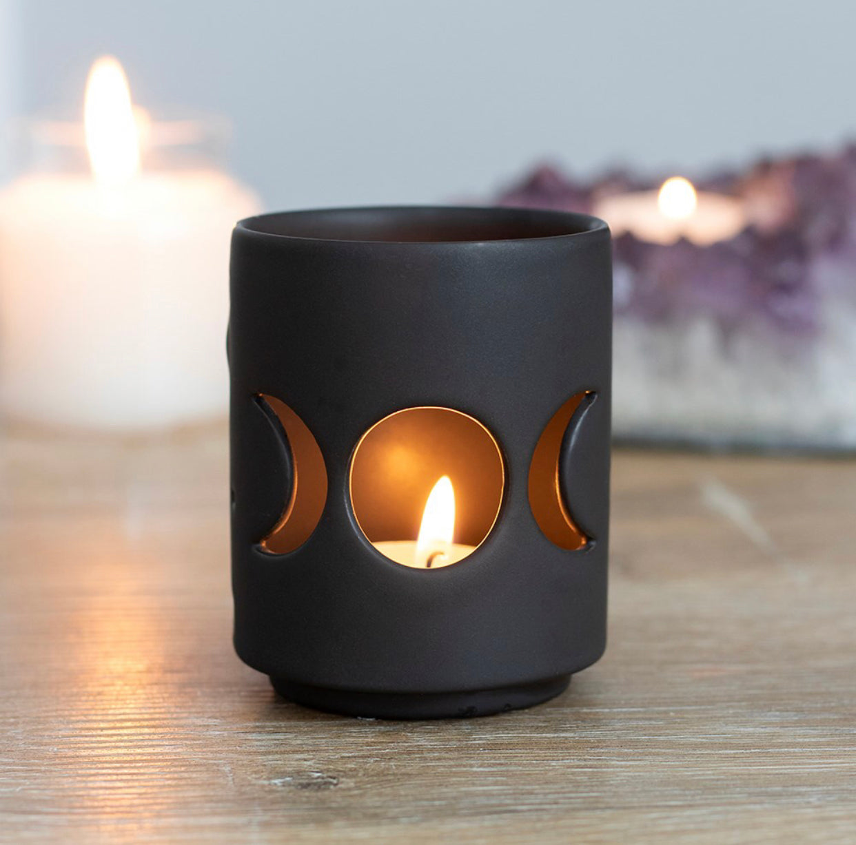 Triple Moon Tealight Holder