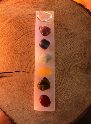 Large Selenite Chakra Plate