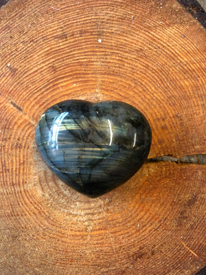 Carved Labradorite Heart