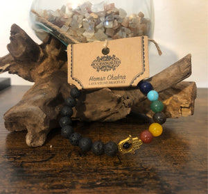 Volcanic Lava Stone Chakra Bracelet