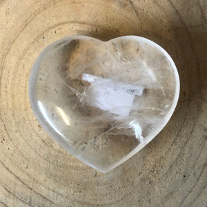 Clear Quartz Hearts