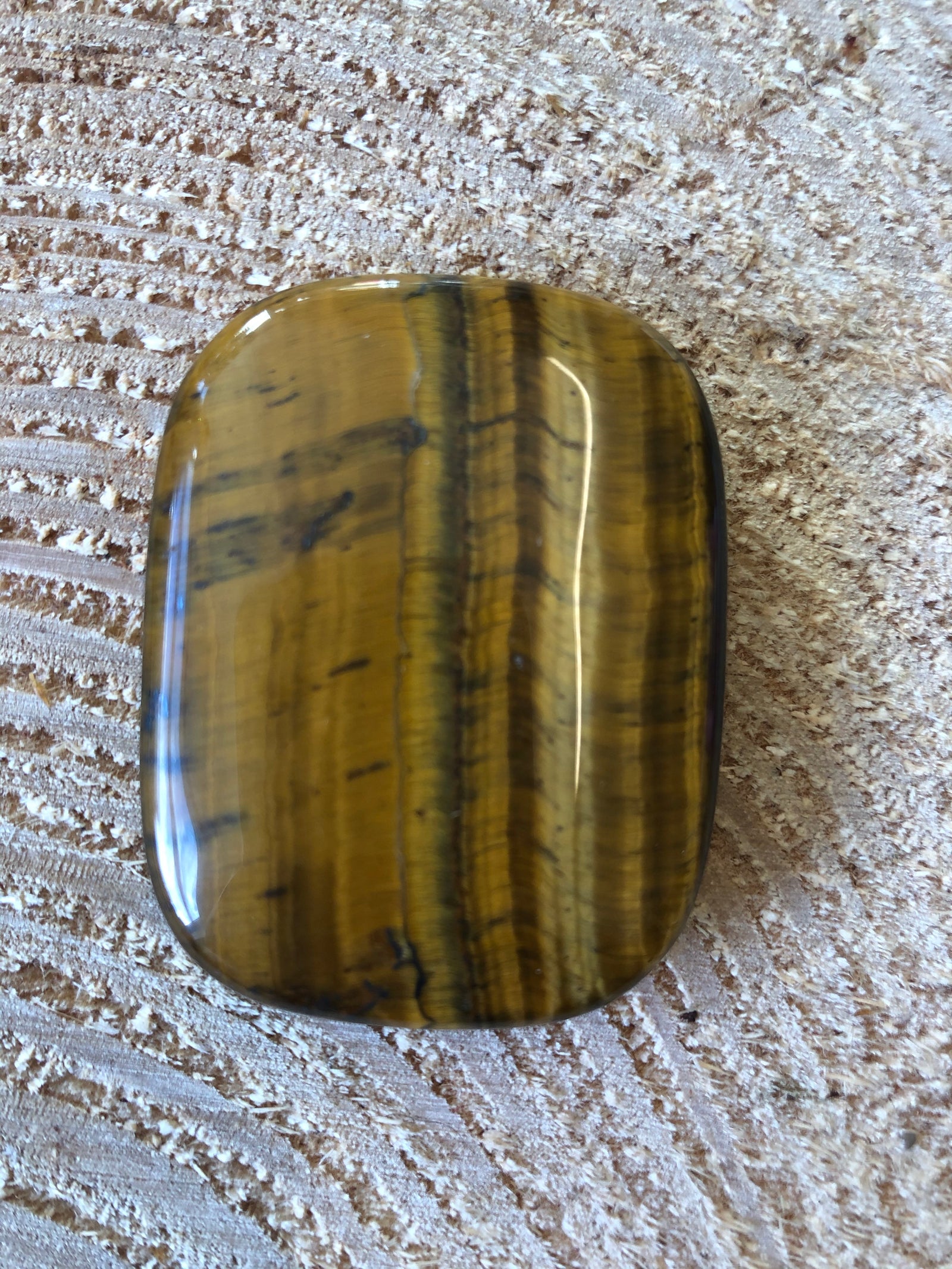 Tigers eye Palm Stone