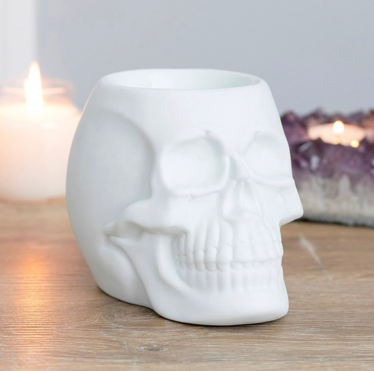 White Skull Oil Burner