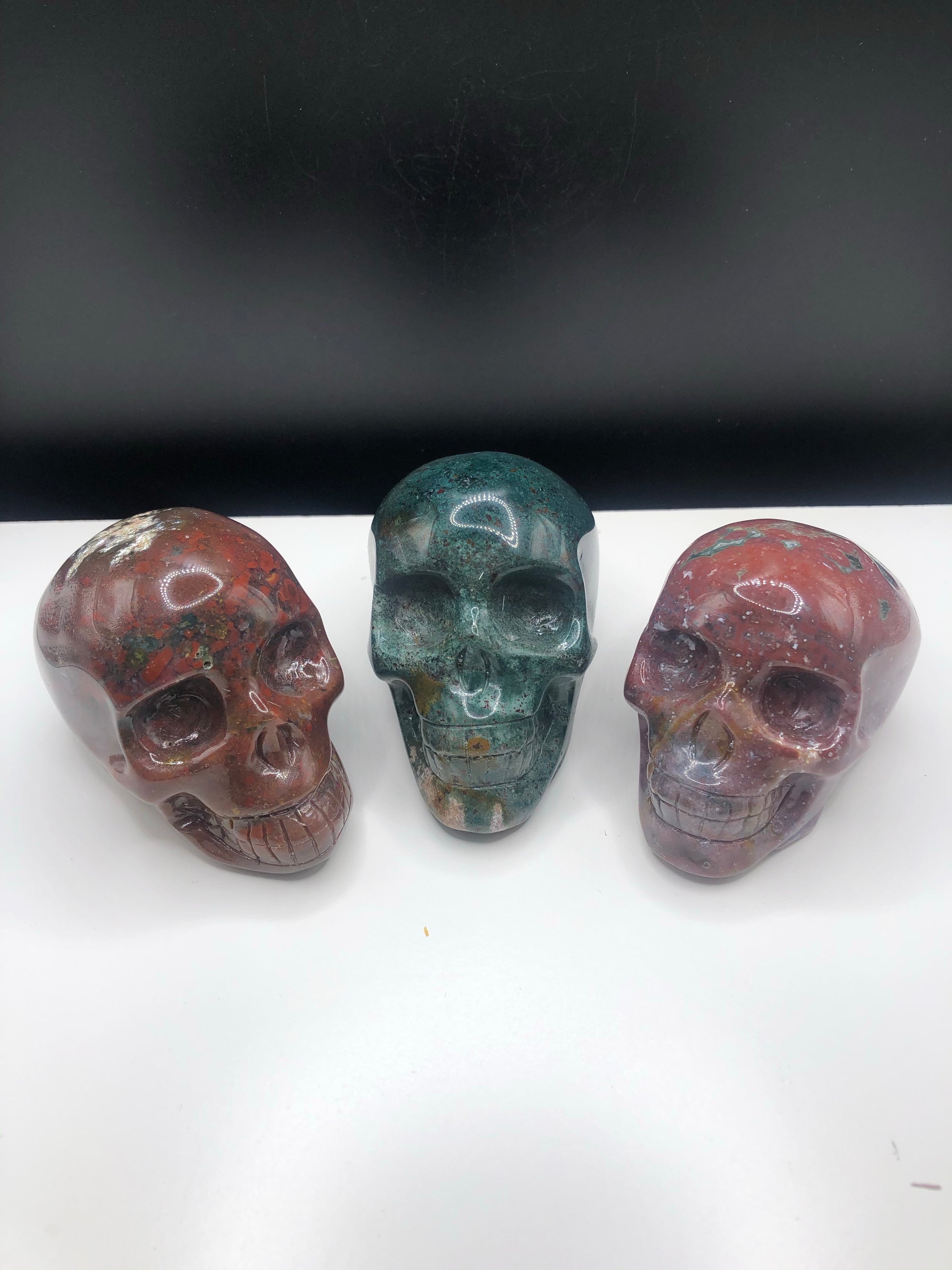 Ocean Jasper Skulls