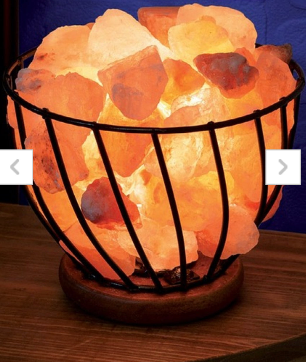 Salt lamp metal basket