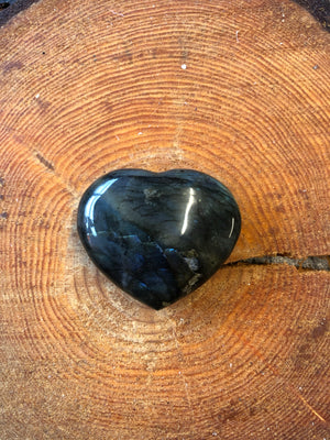 Carved Labradorite Heart